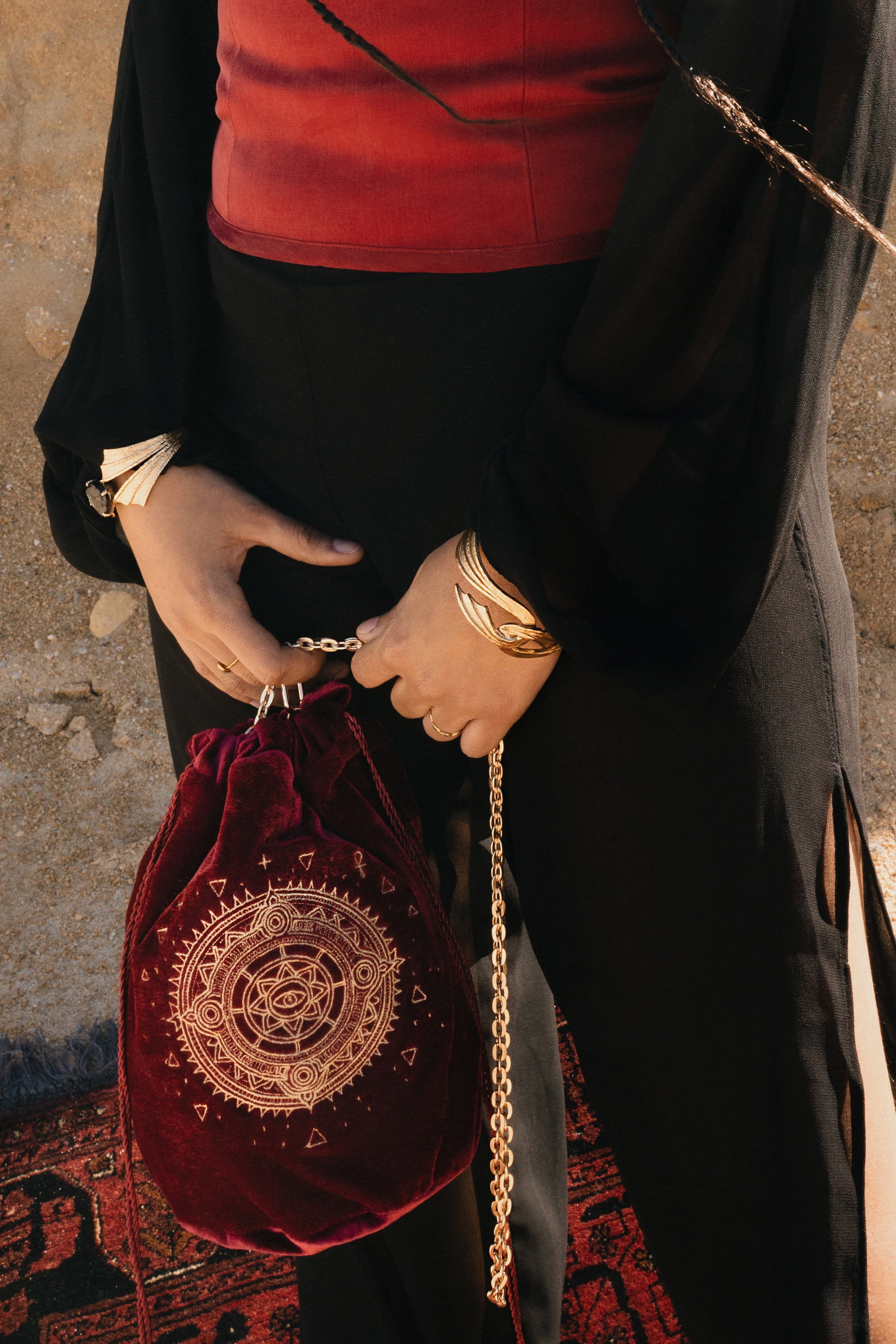 Ankh Mini Bag Temple Bordeaux