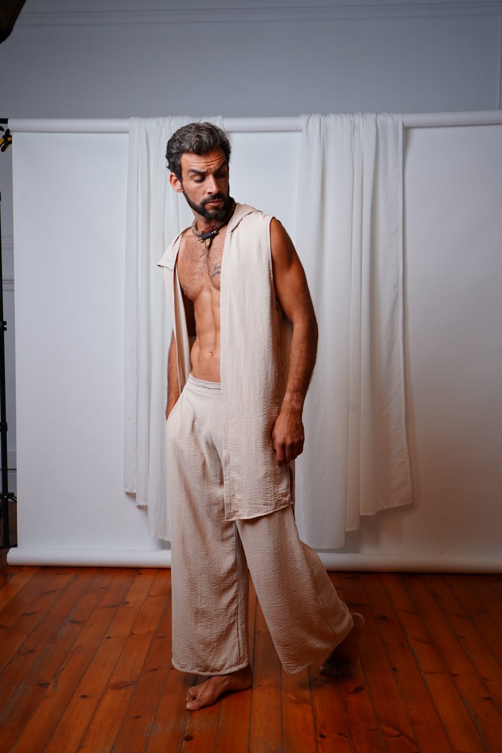 Kalinka - Kimono and Pants Beige