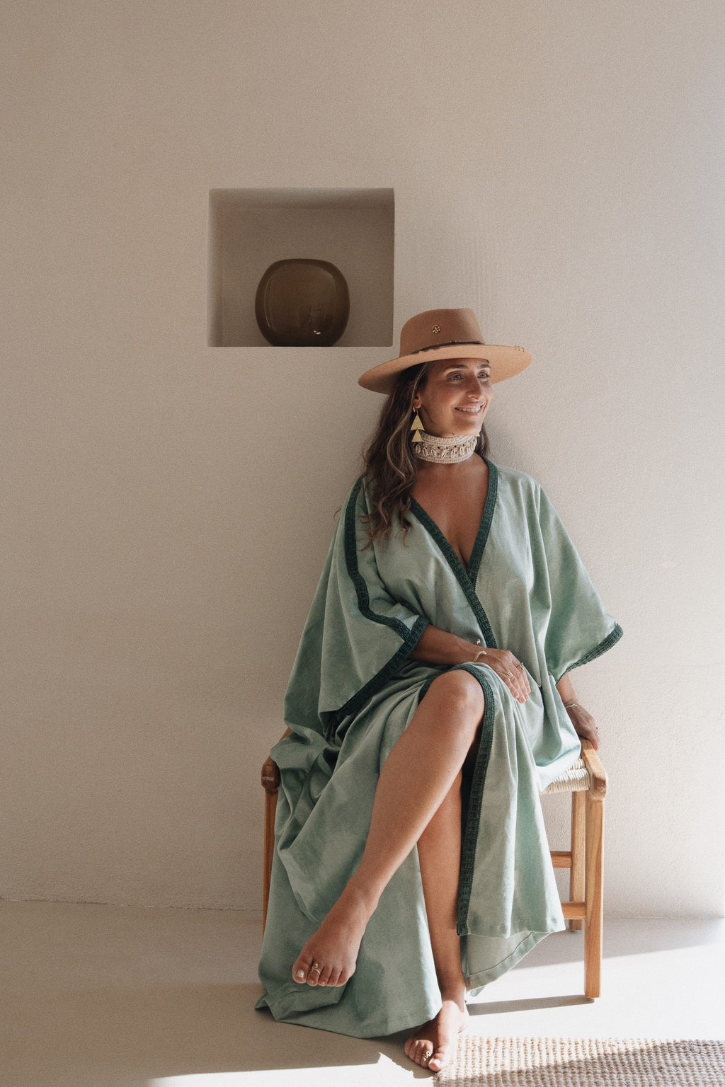 Kimono Alkimia  - Green Velvet