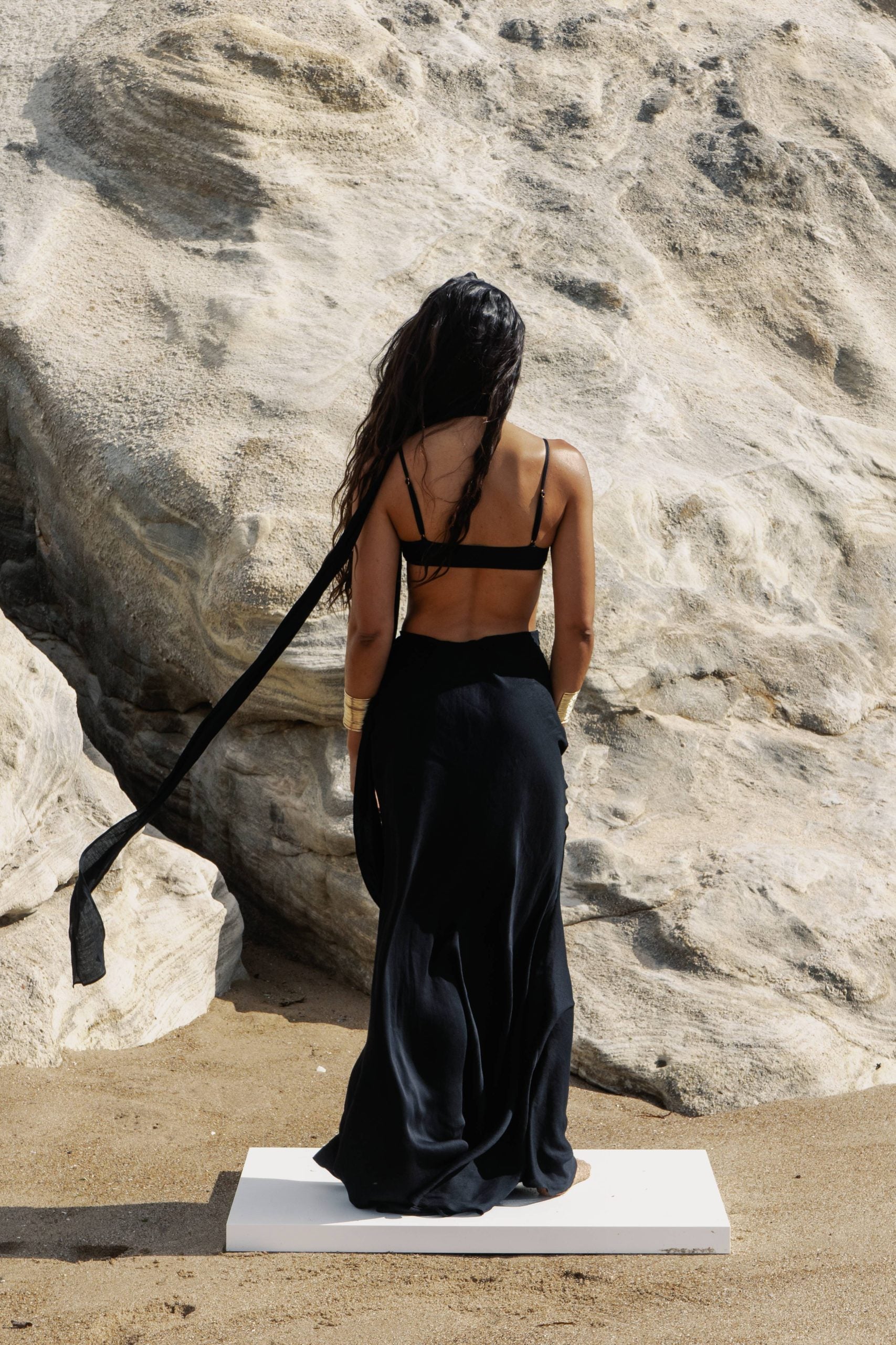 Obsidian | Black Skirt and Scarf