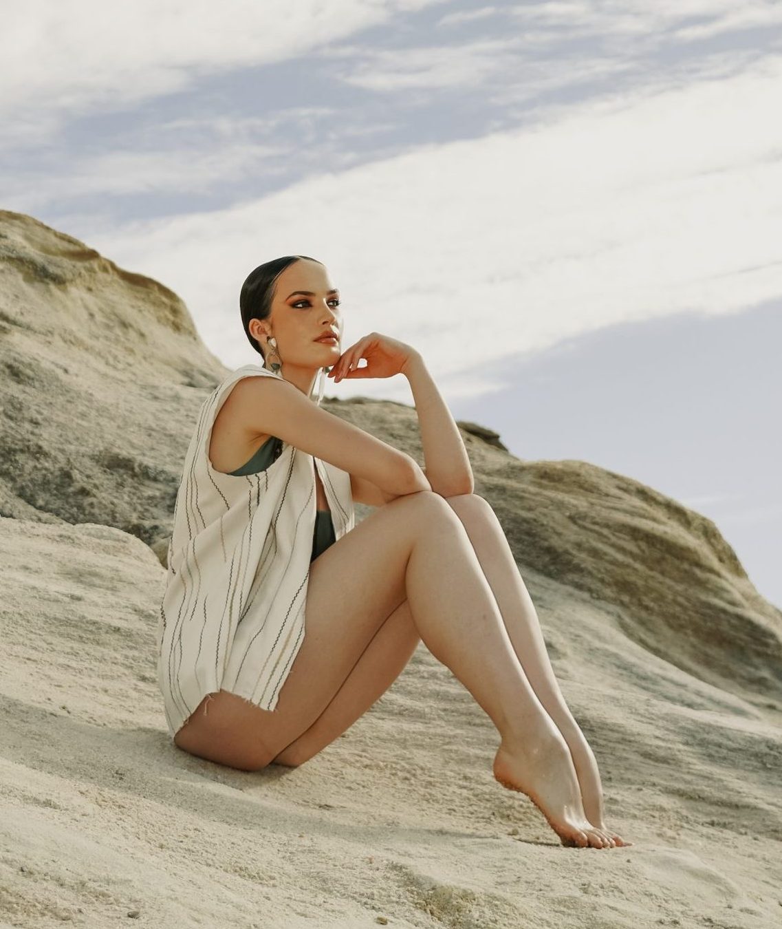 Cocoon | White Vest with Lining